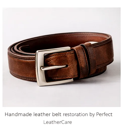 Handmade leather belt restoration by PerfectLeatherCare
