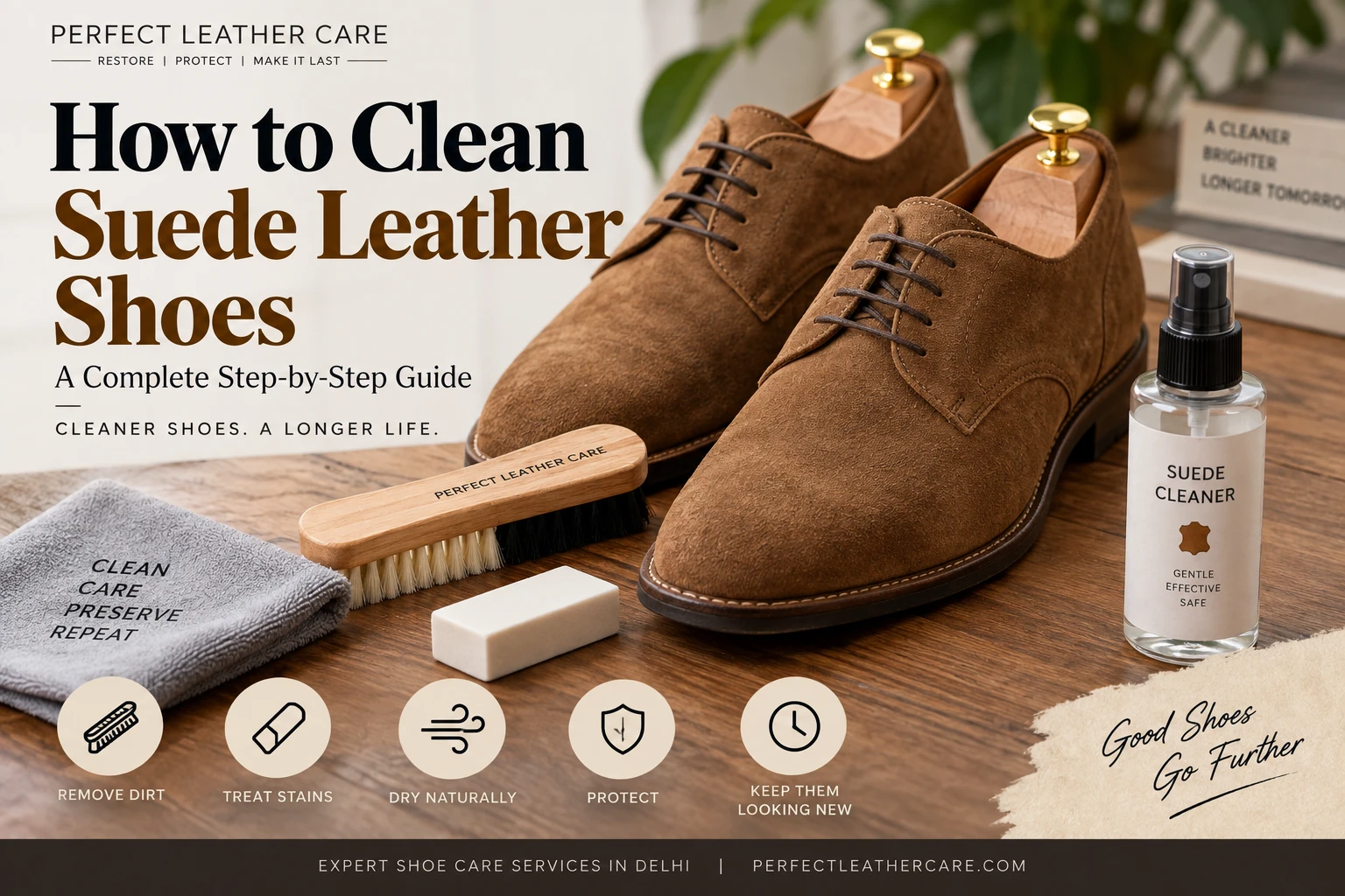 How to clean suede leather shoes step by step